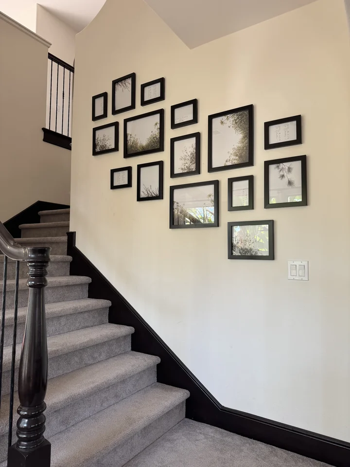 Art Hanging Picture Frame Collage Installation, Carlsbad