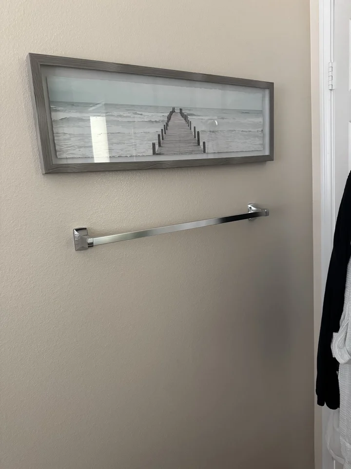 Art Hanging Towel Rack Installation, Carlsbad