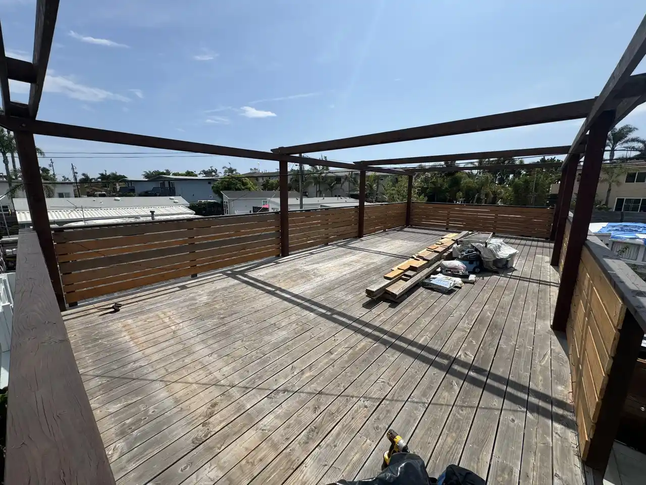 Custom Deck Railing Instal 1, Encinitas