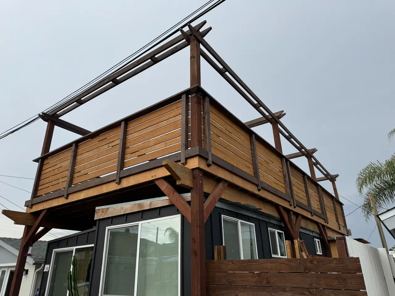 Custom Deck Railing Instal 2, Encinitas