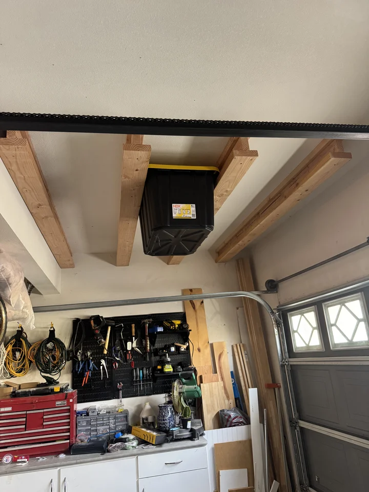 Custom Garage Storage Hanging Bin System, San Marcos