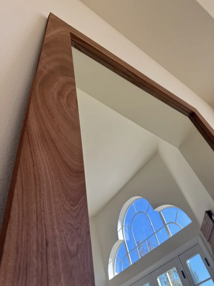 Custom Sapelle Hardwood Floor Mirror 2, Oceanside