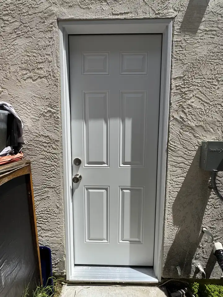 Garage Side Door Installation Exterior, Oceanside