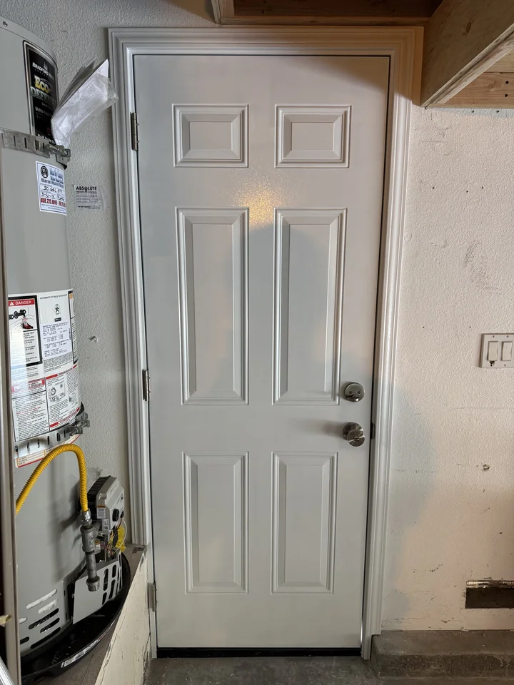 Garage Side Door Installation Interior, Oceanside
