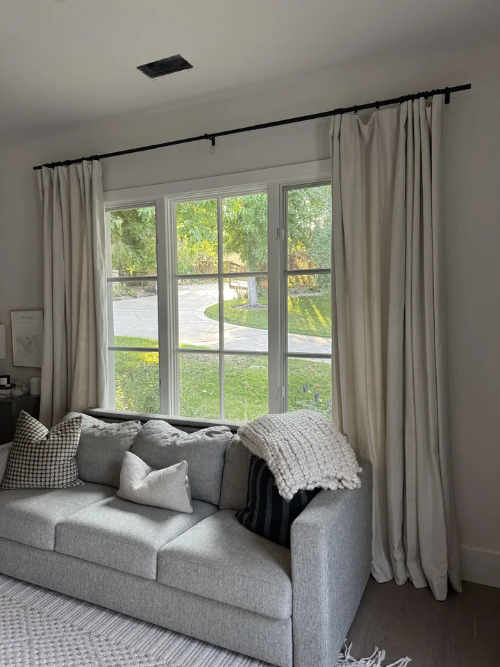 Hanging Drapes Curtain Rod Wall Repair, Rancho Santa Fe