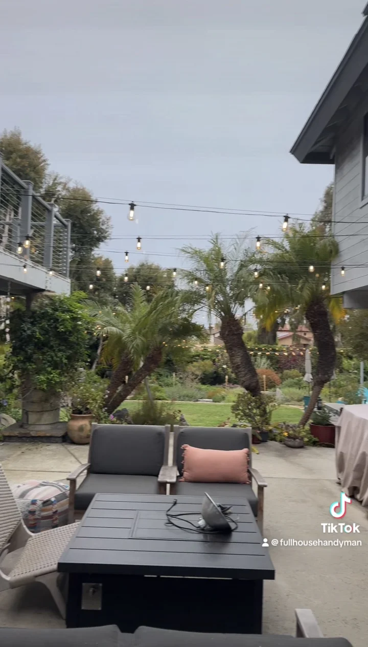 Hanging Event Party Lights, Encinitas