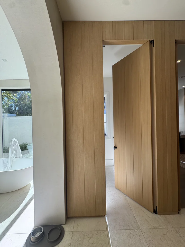 Master Bathroom Oak Siding Installation Remediation 1, Rancho Santa Fe