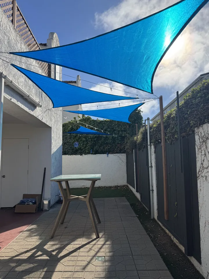 Patio Shade Sail Installation 2, Carlsbad